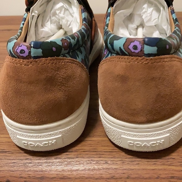 Coach NWOB Women’s Limited Edition Wildbeast Napa Brown/Mist Slip on Sneaker - Picture 3 of 8